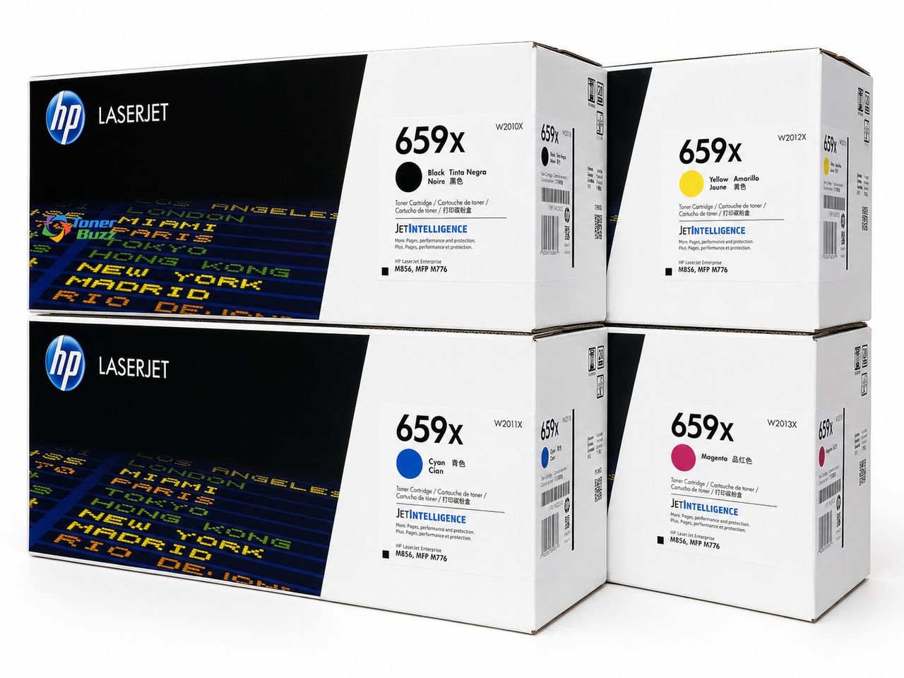 HP 659X Set | 4-Pack Original Toner Combo | All Four Colors