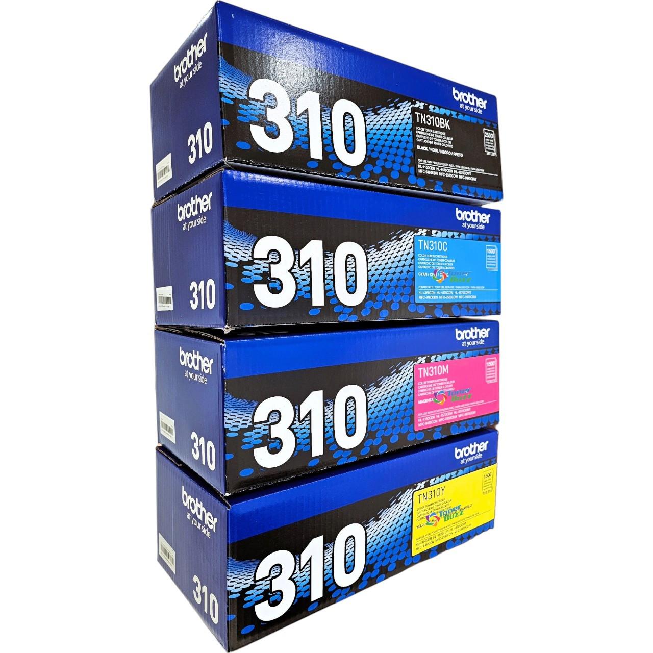 Brother TN-310 Set | 4-Pack Original Toner Combo | 4 Colors