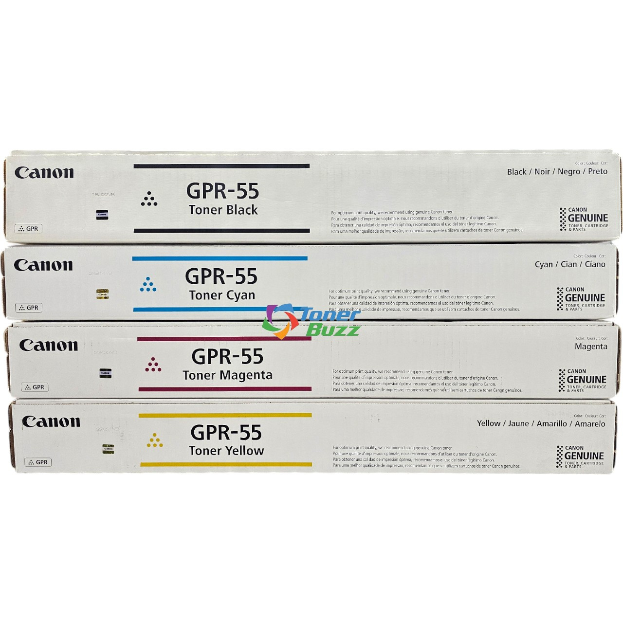 Canon NPG-60 CYAN TONER　4本セット Canon GPR-55 Set | 4-Pack Original Laser Toner Combo | All Colors