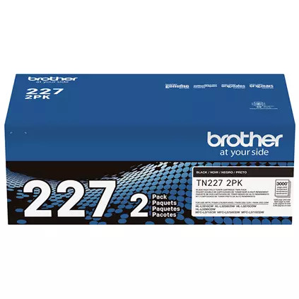 TN227-2PK | Original Brother Dual Pack Black Toner | 2-Pack