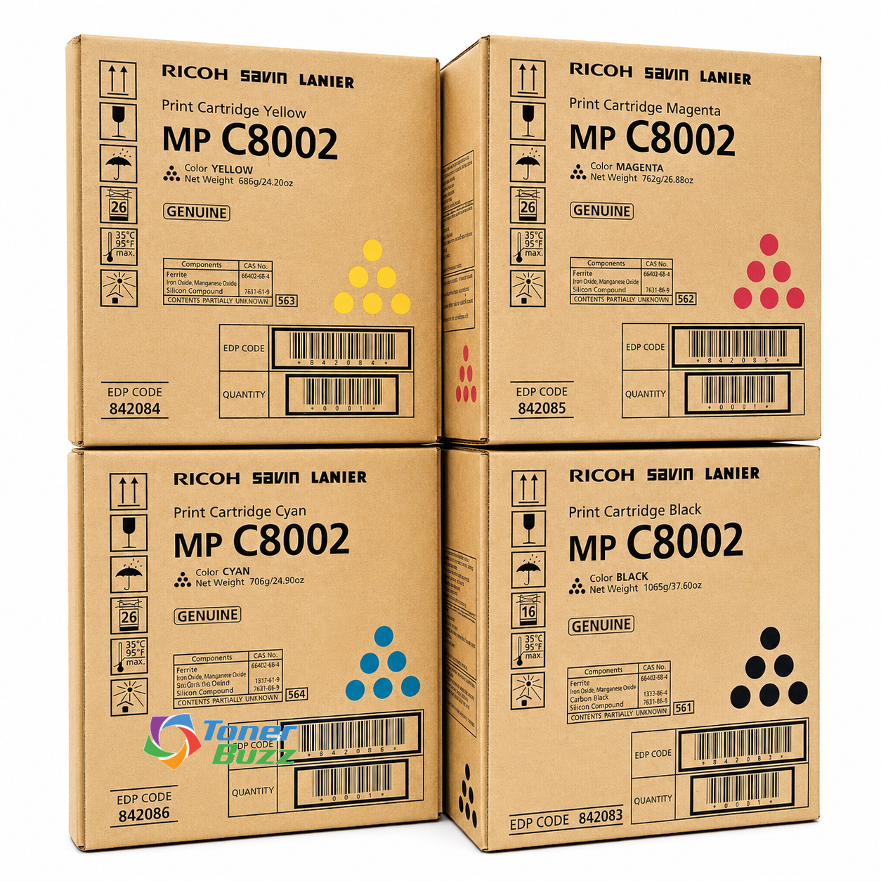 Ricoh MP-C6502/C8002 Set | 842083, 842085, 842086, 842084
