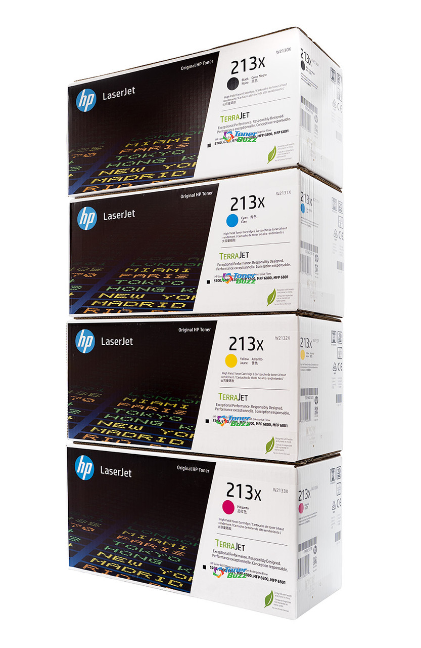 HPインクジェット HP 213X Set | 4-Pack Original Toner Combo | All Four Colors