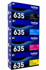 Brother TN635 Set | 4-Pack Original Toner Combo | 4 Colors