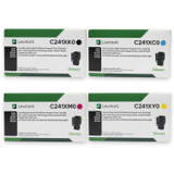 Lexmark Set | C241XK0, C241XC0, C241XM0, C241XY0 | Original Lexmark Extra High-Yield Toner Cartridges – Black, Cyan, Magenta, Yellow