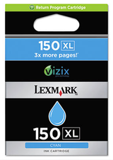 Original Lexmark 14N1615 #150xl Cyan High-Yield Return Program Toner Cartridge