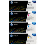 HP 122A 123A Set | Q3960A Q3971A Q3972A Q3973A | Original HP Toner Cartridge - Black, Cyan, Magenta, Yellow