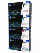 HP 645A Set | 4-Pack Original Toner Combo | All Four Colors Included