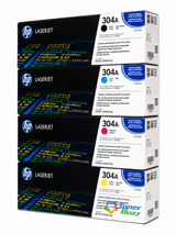 HP 304A Set | 4-Pack Original Toner Combo | All Four Colors Included