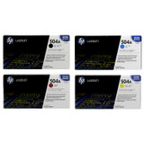 HP 504A SET | CE250A CE251A CE252A CE253A | Original HP Toner Cartridge - Black, Cyan, Magenta, Yellow