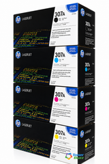 HP 307A Set | 4-Pack Original Toner Combo | All Four Colors Included