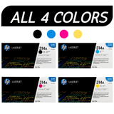 HP 314A SET All 4 colors | Q7560A Q7561A Q7562A Q7563A | Original HP Toner Cartridge Set - Black, Cyan, Magenta, Yellow