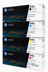 HP 410A Set | 4-Pack Original Toner Combo | All Four Colors Included