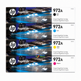 HP 972A SET | F6T80AN, L0R86AN, L0R89AN, L0R92AN | Original HP PageWide Ink Cartridges - Black, Cyan, Magenta, Yellow