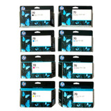 HP 70 SET | Original HP Ink Cartridge - Magenta, Yellow, Light Magenta, Light Cyan, Photo Black, Light Gray, Matte Black, Cyan