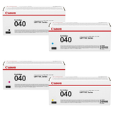 Canon 040 Set | Original Canon Laser Toner Cartridges – Black, Cyan, Magenta, Yellow