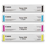 Canon 034 Set | Original Canon Laser Toner Cartridges – Black, Cyan, Magenta, Yellow