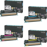 Lexmark C734A4 Set | C734A4CG C734A4KG C734A4MG C734A4YG | Original Lexmark Toner Cartridges – Black, Cyan, Magenta, Yellow