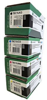 Lexmark Set | 78C1UK0, 78C1UC0, 78C1UM0, 78C1UY0 | 4-Pack Original Toner Combo