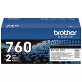TN760-2PK | Orignal Brother High-Yield Ink Cartridges 2-Pack - Black