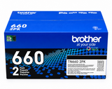 TN660-2PK | Original Brother Dual Pack Black Toner | 2-Pack