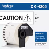 DK-4205 | Original Brother Removable Continuous Length Paper Label Tape - Black on White