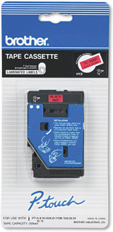 TC-5001 | Original Brother Tape Cartridge For P-Touch Labelers, 0.47" X 25.2 Ft - Black on Red