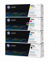 HP 414X 414A 4-Pack | W2020X, W2021A, W2022A, W2023A | Original HP Toner Cartridge – Black (High Yield), Cyan, Yellow, Magenta