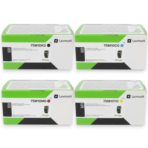 Lexmark Set | 75M10K0, 75M10C0, 75M10M0, 75M10Y0 | Original Lexmark Toner Cartridges – Black, Cyan, Magenta, Yellow