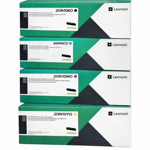 Lexmark Set | 20N10K0, 20N10C0, 20N10M0, 20N10Y0 | Original Lexmark Standard Yield Toner Cartridges – Black, Cyan, Magenta, Yellow