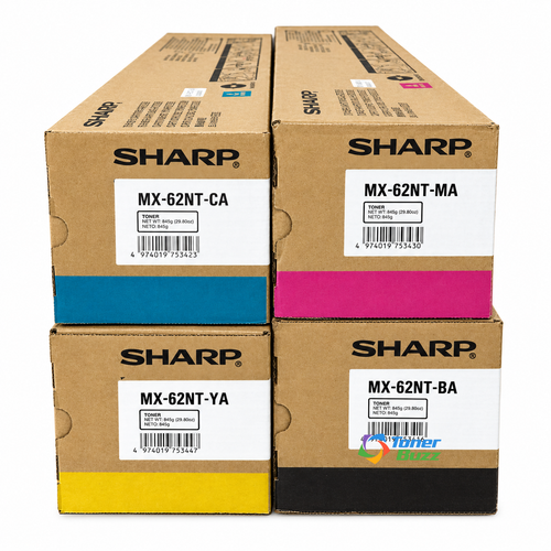 Sharp Set | MX62NTBA, MX62NTCA, MX62NTMA, MX62NTYA | Original Sharp Toner Cartridge - Black, Color