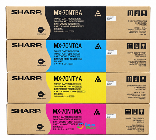 Sharp Set | MX70NTBA, MX70NTCA, MX70NTMA, MX70NTYA | Original Sharp Toner Cartridge - Black, Color