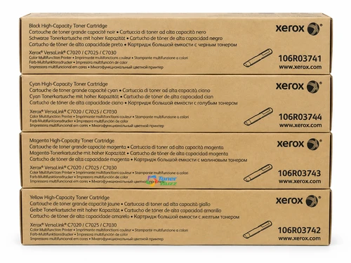 Xerox Set | 106R03741, 106R03742, 106R03743, 106R03744 | Original Xerox VersaLink C7020/C7025/C7030 Standard Yield Toner Cartridge - Black, Color
