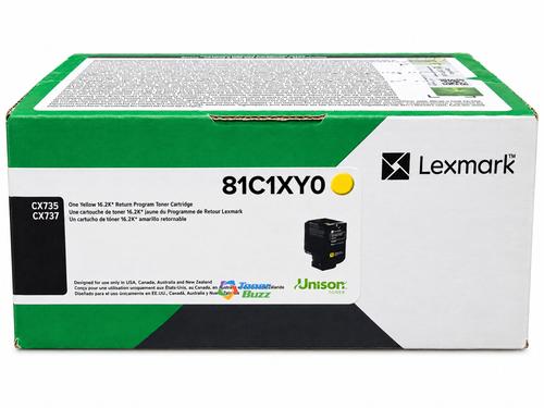 81C1XY0 | CX737 | Original Lexmark Extra High-Yield Toner Cartridge - Yellow