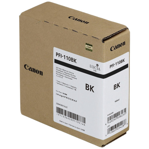2364C001 | PFI-110 | Original Canon 160 mL Ink Cartridge - Black