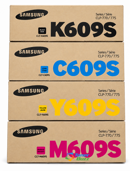 Samsung CLT-609S Set | CLTK609S, CLTC609S, CLTM609S, CLTY609S | Original Samsung Toner Cartridge - Black, Color