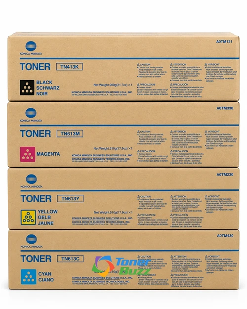 Konica Minolta TN413/TN613 Set | A0TM131, A0TM430, A0TM330, A0TM230 | Original Konica Minolta Toner Cartridge - Black, Color