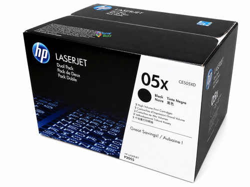 HP 05X (CE505XD) 2-Pack | Original HP Dual Pack Black Toner