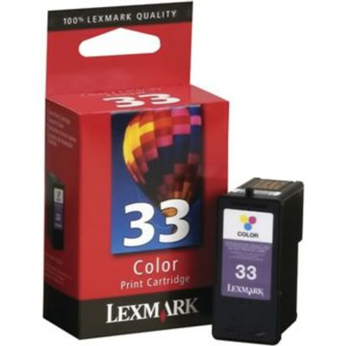 Original Lexmark #33 18C0033 Tri-Color Standard-Yield Inkjet Cartridge