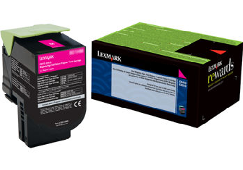 80C0XMG | Original Lexmark Extra High-Yield Toner Cartridge – Magenta