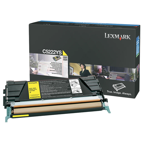 Original Lexmark C5222YS C522/24 Yellow Toner Cartridge