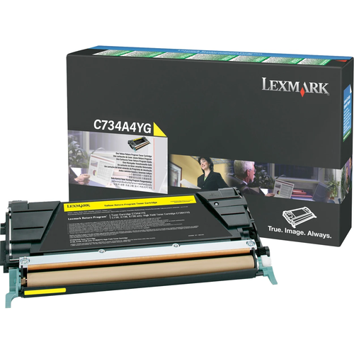 Original Lexmark C734A4YG C73X Yellow Return Program Toner Cartridge Taa