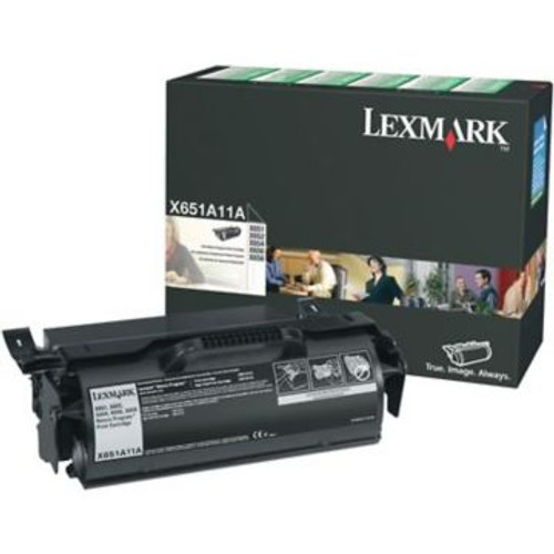 Original Lexmark X651A11A Return Program Laser Toner Cartridge  Black
