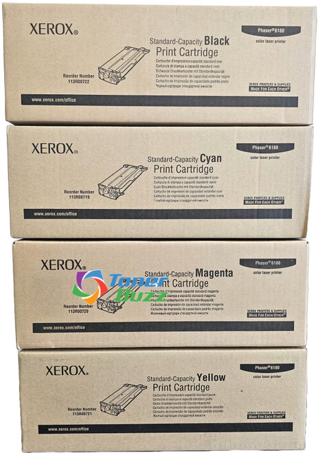 Xerox Set | 113R00719, 113R00720, 113R00721, 113R00722 | Original Xerox Toner Cartridge Set – Black, Color