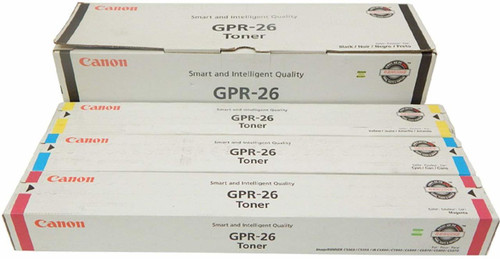 Canon GPR-26 CYMK Set | 2447B003AA 2448B003AA 2449B003AA 2450B003AA | Original Canon Toner Cartridge Set - Black, Cyan, Magenta, Yellow