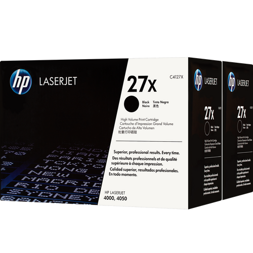 C4127D | HP 27X | Original HP LaserJet Toner Cartridge - Dual Pack - Black - C4127X