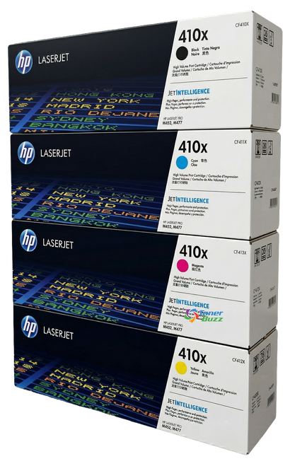 HP 410X SET (OEM) 4-Pack | Original HP High-Yield Toner Cartridges - Black, Cyan, Magenta, Yellow