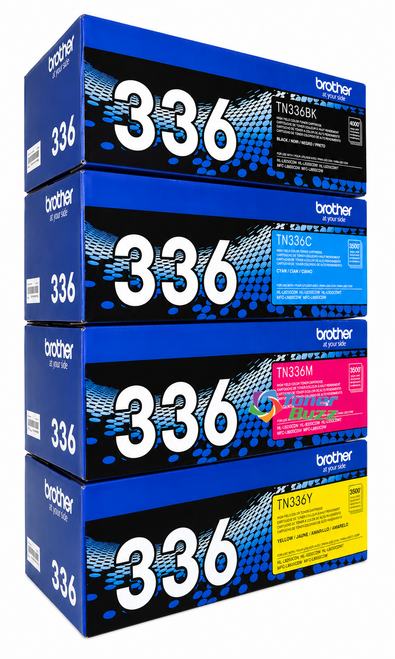 Brother TN-336 Set | 4-Pack Original Toner Combo | 4 Colors
