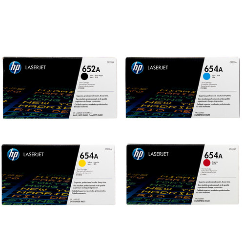 HP 652A 654A SET | CF320A CF331A CF332A CF333A | Original HP Toner Cartridge - Black, Cyan, Yellow, Magenta