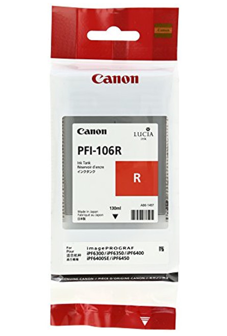 6627B001AA | Canon PFI-106 | Original Canon Ink Cartridge - Red
