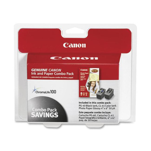 0615B009 | Canon PG-40/CL-41 | Original Canon Ink Cartridge/Paper Kit - Black, Cyan, Yellow, Magenta